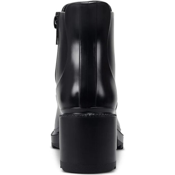 Size 9 - INC Padded Insole Block Heel Stiff Rain Boots Waterproof NEW $70 msrp - Picture 2 of 2